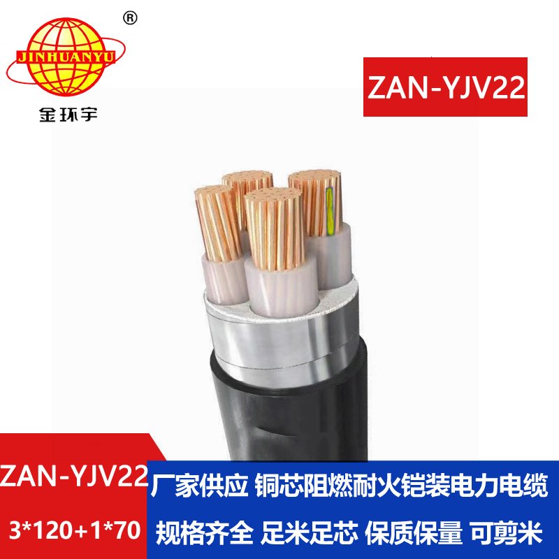 金環(huán)宇電線(xiàn)電纜 a級(jí)阻燃耐火鎧裝電纜ZAN-YJV22-3