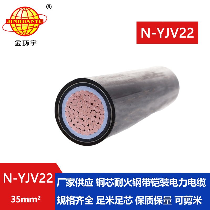 金環(huán)宇電線(xiàn)電纜 單芯yjv22電力電纜N-YJV22-35平方