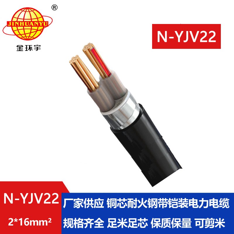 金環(huán)宇電線電纜 耐火鎧裝電力電纜N-YJV22-2X16 深圳